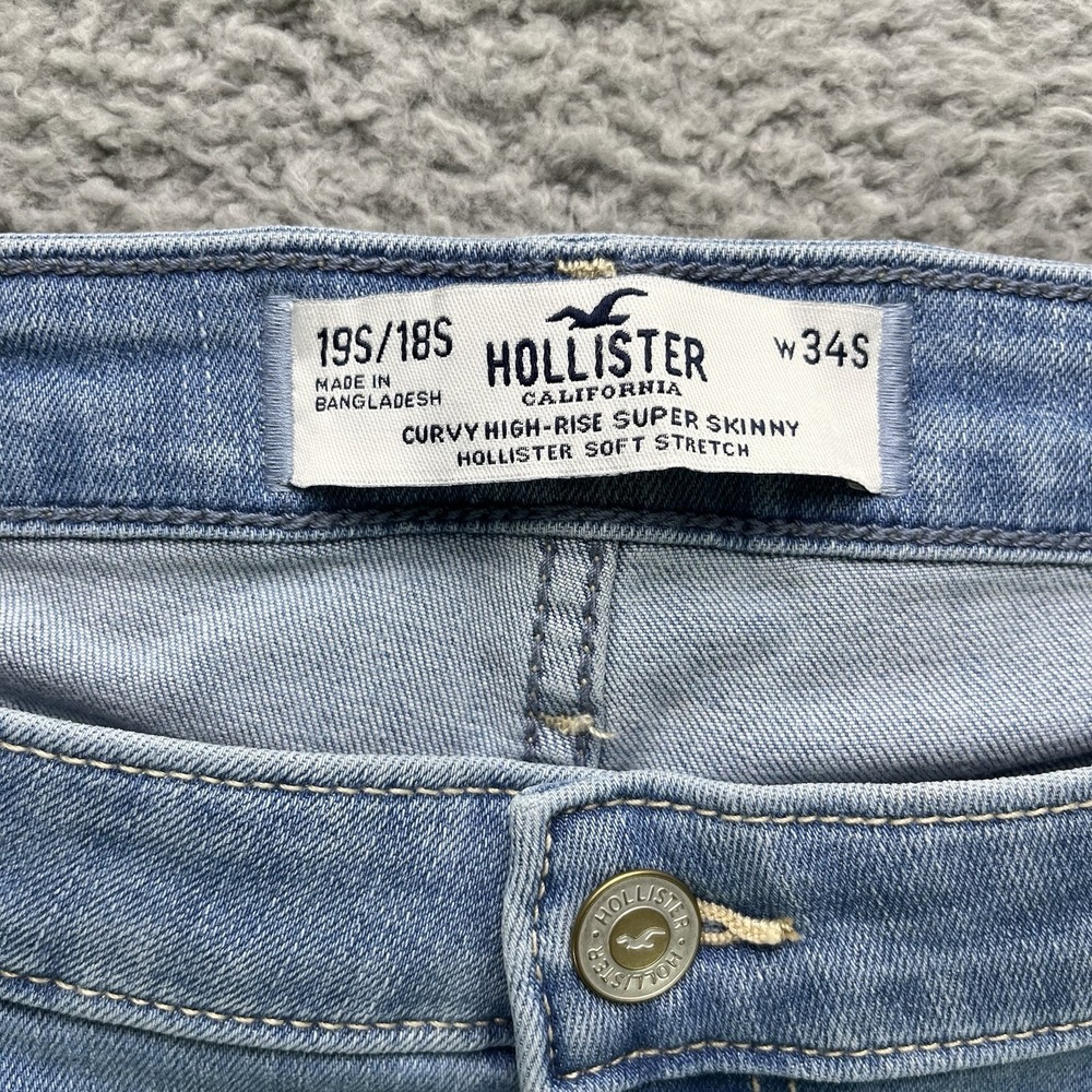 Hollister Curvy High Rise Super Skinny Jeans Womens 19S Butterfly Stretch NWT - Picture 5 of 14